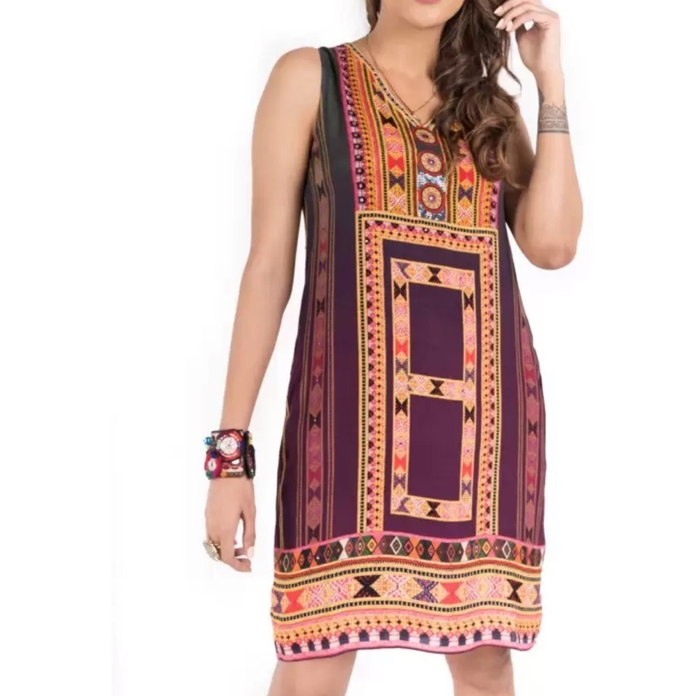 Anthropologie‎ Tanvi Kedia Sleeveless Shift Dress Size XS Tunic Western India